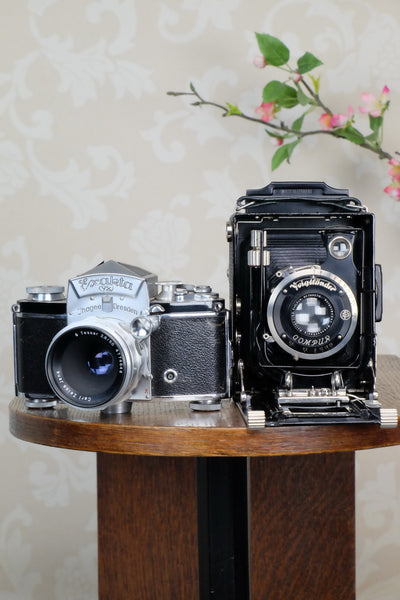 1933 Voigtlander Bergheil - The rare GREEN Luxus version, Heliar lens & 6x9 120 roll-film back. CLA’d. Freshly serviced! - Voigtlander- Petrakla Classic Cameras