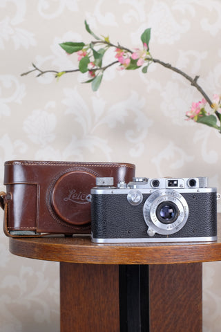 Near Mint!  1938 Leitz Leica III with coated Elmar lens, Freshly Serviced CLA'd!