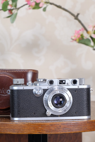 Near Mint!  1938 Leitz Leica III with coated Elmar lens, Freshly Serviced CLA'd!