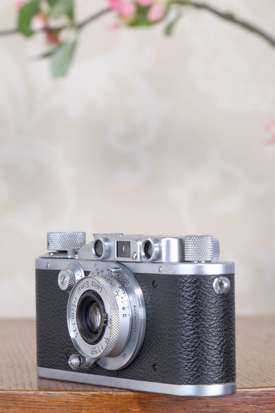 Near Mint!  1938 Leitz Leica III with coated Elmar lens, Freshly Serviced CLA'd!