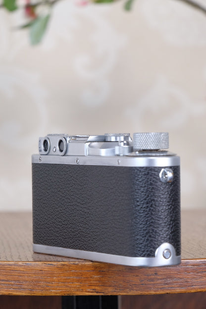 Near Mint!  1938 Leitz Leica III with coated Elmar lens, Freshly Serviced CLA'd!
