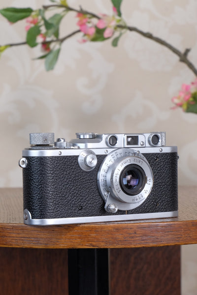 Near Mint!  1938 Leitz Leica III with coated Elmar lens, Freshly Serviced CLA'd!