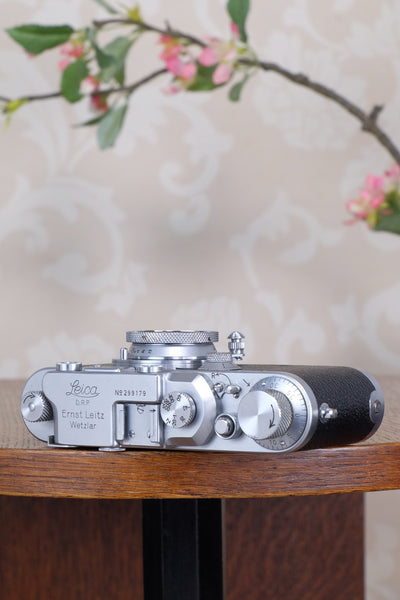 Near Mint!  1938 Leitz Leica III with coated Elmar lens, Freshly Serviced CLA'd!