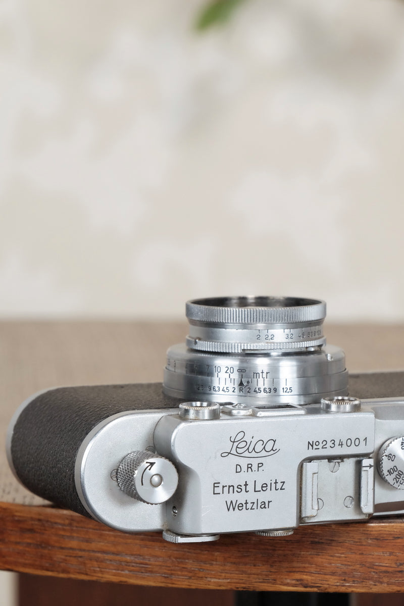 1936 Leitz Leica II with lens, Freshly Serviced CLA'd! - Leitz- Petrakla Classic Cameras