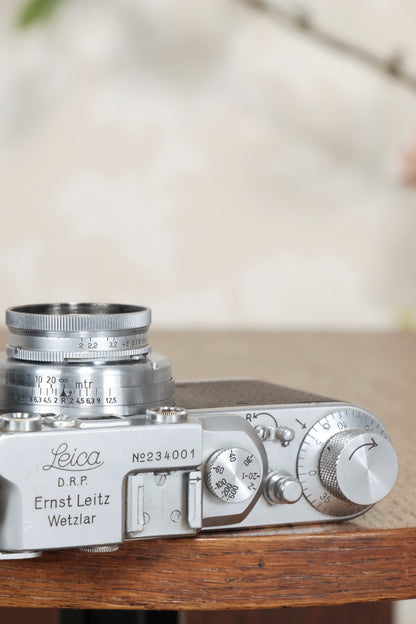1936 Leitz Leica II with lens, Freshly Serviced CLA'd! - Leitz- Petrakla Classic Cameras