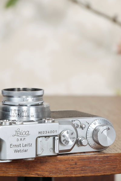 1936 Leitz Leica II with lens, Freshly Serviced CLA'd! - Leitz- Petrakla Classic Cameras