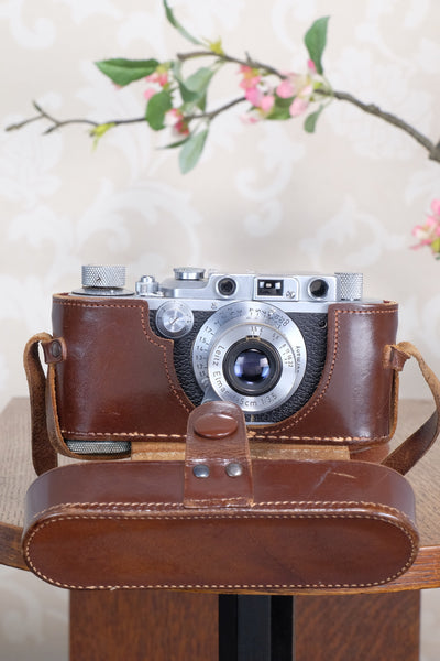 Near Mint!  1938 Leitz Leica III with coated Elmar lens, Freshly Serviced CLA'd!