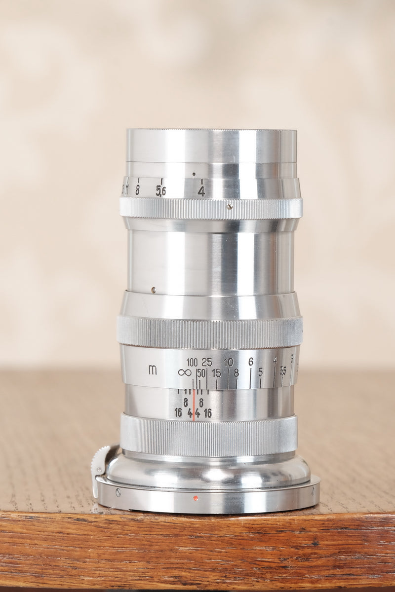 Near mint 1938 CARL ZEISS SONNAR LENS for Contax I, II or III with case. - Carl Zeiss Jena- Petrakla Classic Cameras