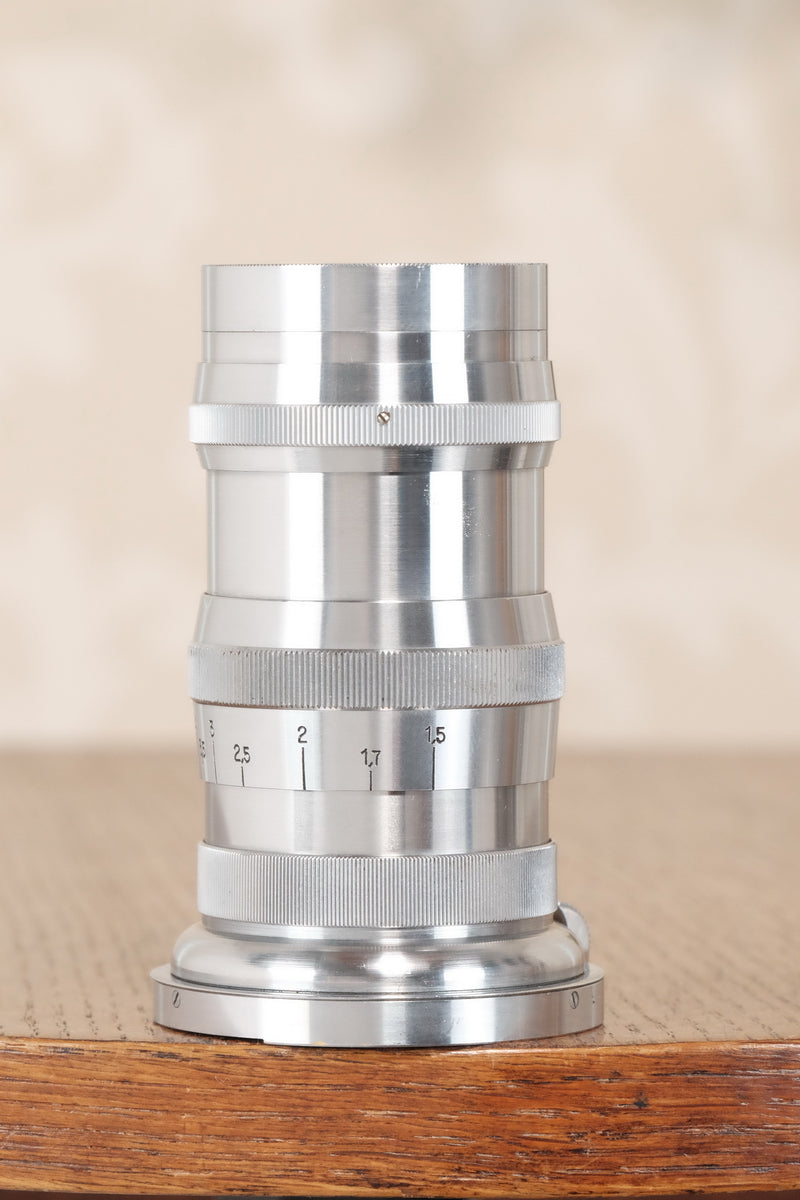 Near mint 1938 CARL ZEISS SONNAR LENS for Contax I, II or III with case. - Carl Zeiss Jena- Petrakla Classic Cameras