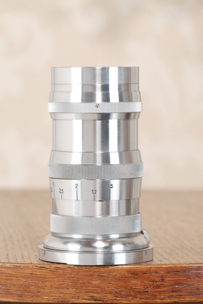 Near mint 1938 CARL ZEISS SONNAR LENS for Contax I, II or III with case. - Carl Zeiss Jena- Petrakla Classic Cameras