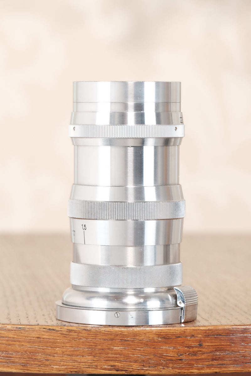 Near mint 1938 CARL ZEISS SONNAR LENS for Contax I, II or III with case. - Carl Zeiss Jena- Petrakla Classic Cameras