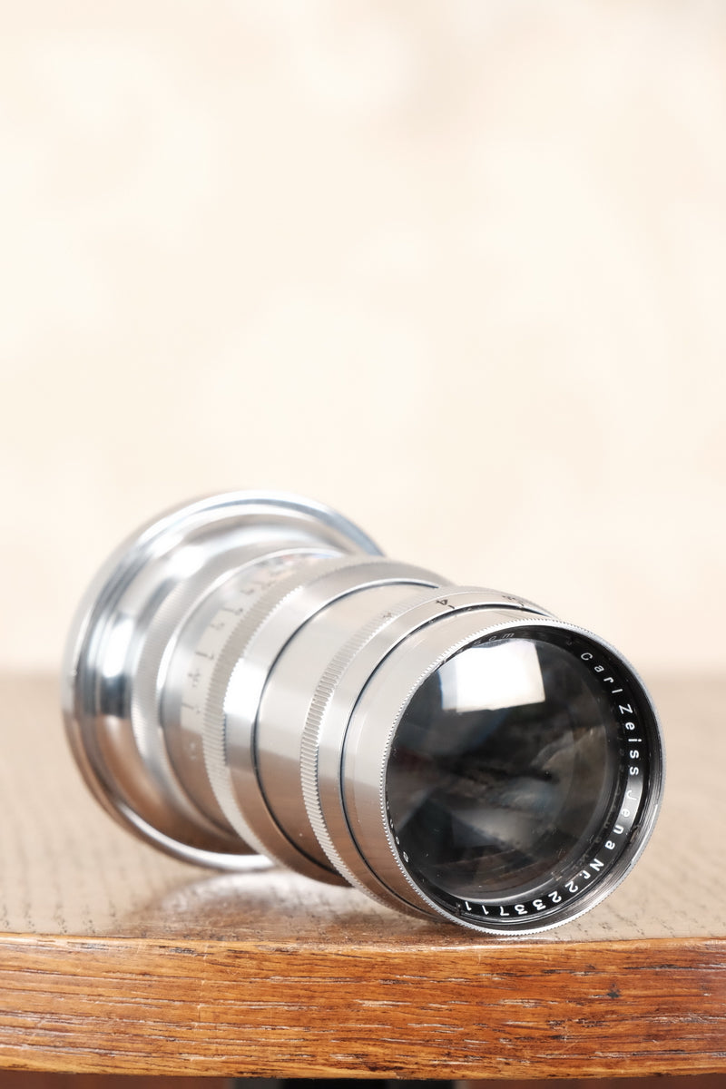 Near mint 1938 CARL ZEISS SONNAR LENS for Contax I, II or III with case. - Carl Zeiss Jena- Petrakla Classic Cameras