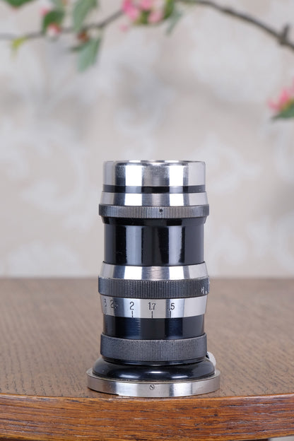 1936 CARL ZEISS Black Lacquer & Nickel 135mm Sonnar lens for Contax I