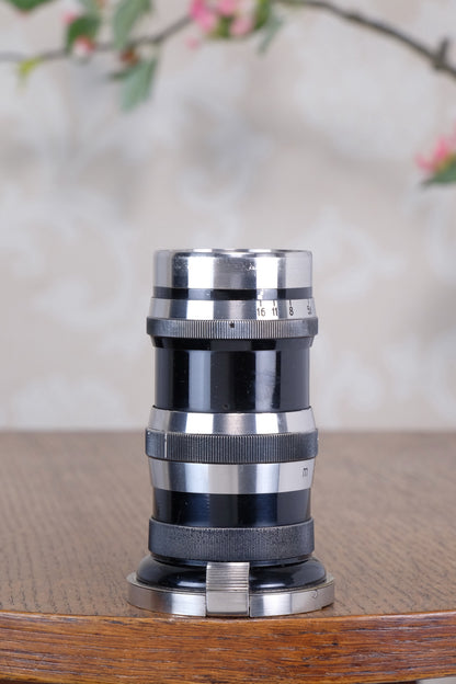 1936 CARL ZEISS Black Lacquer & Nickel 135mm Sonnar lens for Contax I