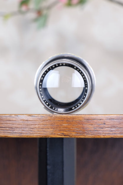 1936 CARL ZEISS Black Lacquer & Nickel 135mm Sonnar lens for Contax I