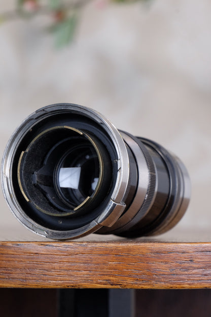 1936 CARL ZEISS Black Lacquer & Nickel 135mm Sonnar lens for Contax I