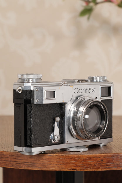 1939 Zeiss Ikon Contax II Body and lens, CLA'd, Freshly Serviced! - Zeiss-Ikon- Petrakla Classic Cameras