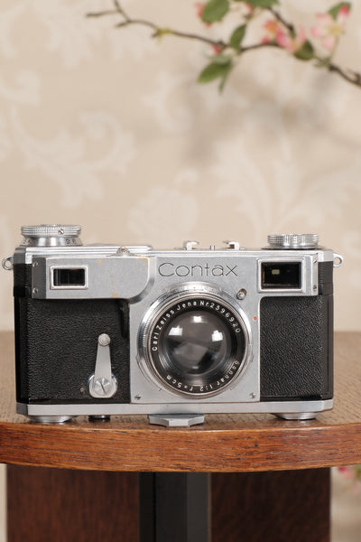 1939 Zeiss Ikon Contax II Body and lens, CLA'd, Freshly Serviced! - Zeiss-Ikon- Petrakla Classic Cameras