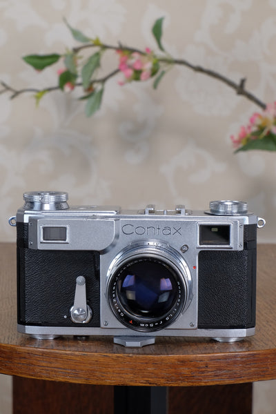 Near Mint! WWII 1939 Zeiss Ikon Contax II with “T” coated f1.5/50 Sonnar lens, CLA'd, Freshly Serviced!