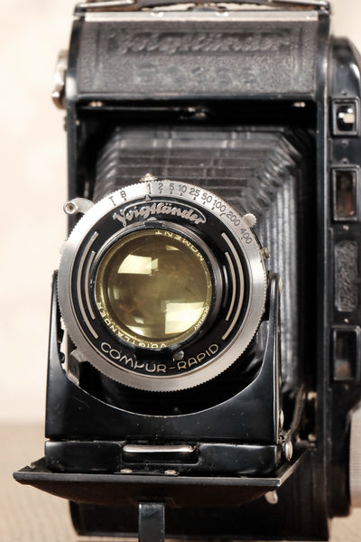 1936 Voigtlander Bessa Rangefinder with HELIAR LENS! 6x9, Freshly Serviced, CLA'd. - Voigtlander- Petrakla Classic Cameras