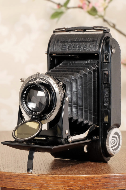 1936 Voigtlander Bessa Rangefinder with HELIAR LENS! 6x9, Freshly Serviced, CLA'd. - Voigtlander- Petrakla Classic Cameras