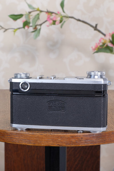 Near Mint! WWII 1939 Zeiss Ikon Contax II with “T” coated f1.5/50 Sonnar lens, CLA'd, Freshly Serviced!