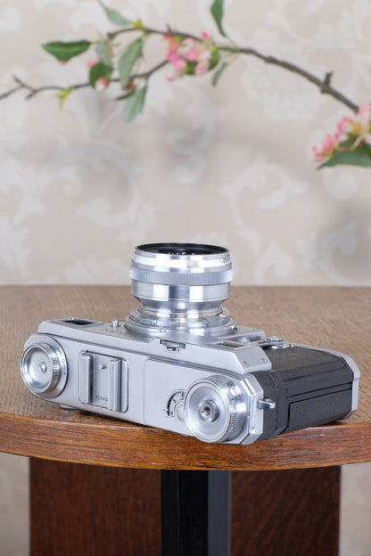Near Mint! WWII 1939 Zeiss Ikon Contax II with “T” coated f1.5/50 Sonnar lens, CLA'd, Freshly Serviced!