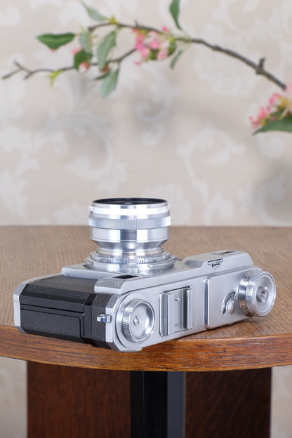 Near Mint! WWII 1939 Zeiss Ikon Contax II with “T” coated f1.5/50 Sonnar lens, CLA'd, Freshly Serviced!