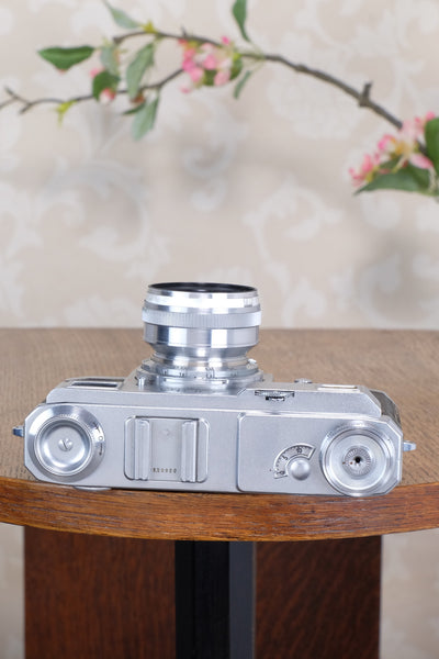 Near Mint! WWII 1939 Zeiss Ikon Contax II with “T” coated f1.5/50 Sonnar lens, CLA'd, Freshly Serviced!