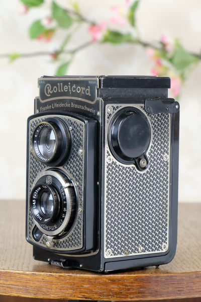 1933 Art-Deco Nickel-plated Rolleicord  CLA's, Freshly Serviced! - Frank & Heidecke- Petrakla Classic Cameras