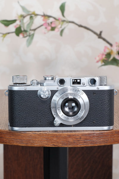 Superb! 1939 Leitz Leica III with Elmar lens & case, CLA’d, Freshly Serviced!