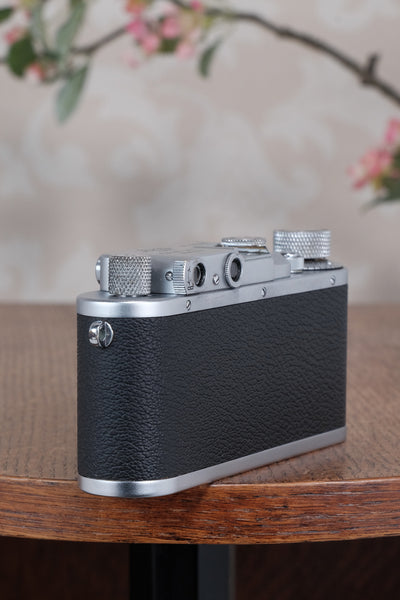 Superb! 1939 Leitz Leica III with Elmar lens & case, CLA’d, Freshly Serviced!