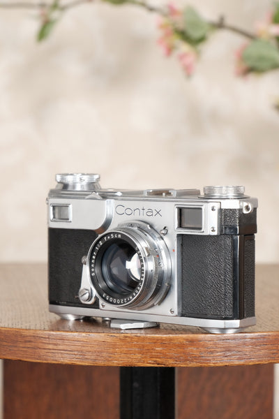 Excellent! 1936 Zeiss Ikon Contax II with Sonnar.  CLA'd, Freshly Serviced! - Zeiss-Ikon- Petrakla Classic Cameras