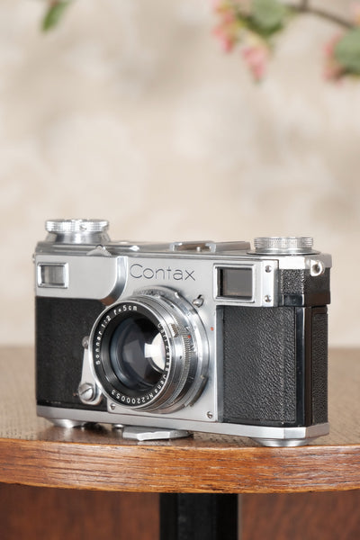 Excellent! 1936 Zeiss Ikon Contax II with Sonnar.  CLA'd, Freshly Serviced! - Zeiss-Ikon- Petrakla Classic Cameras