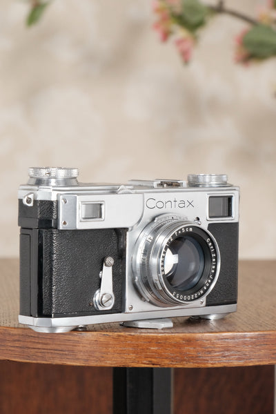 Excellent! 1936 Zeiss Ikon Contax II with Sonnar.  CLA'd, Freshly Serviced! - Zeiss-Ikon- Petrakla Classic Cameras