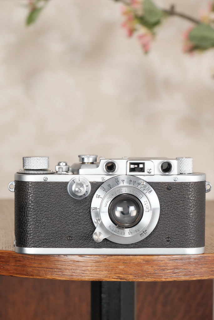 SUPERB! 1939 Leitz Leica IIIa with Elmar lens CLA’d, Freshly Serviced! - Leitz- Petrakla Classic Cameras