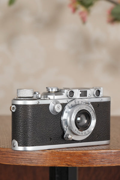 SUPERB! 1939 Leitz Leica IIIa with Elmar lens CLA’d, Freshly Serviced! - Leitz- Petrakla Classic Cameras