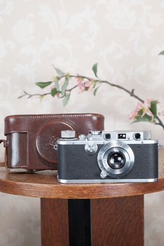 Superb! 1939 Leitz Leica III with Elmar lens & case, CLA’d, Freshly Serviced!
