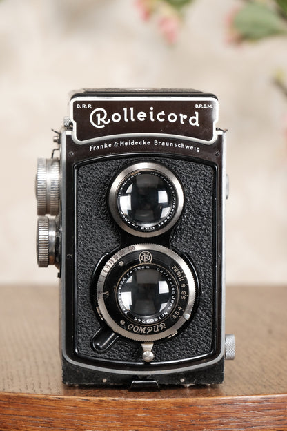 SUPERB! 1936 Rolleicord with leather case. CLA's, Freshly Serviced! - Frank & Heidecke- Petrakla Classic Cameras