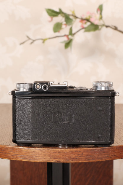 Superb! 1937 Zeiss-Ikon Super Nettel (236/24)  with Original Leather Case, CLA'd, Freshly Serviced! - Zeiss-Ikon- Petrakla Classic Cameras