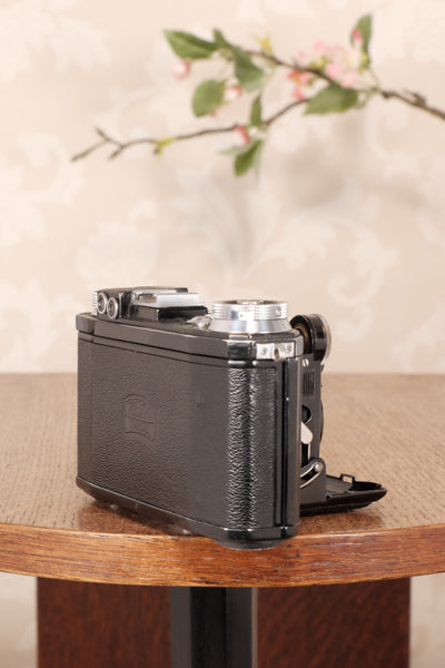 Superb! 1937 Zeiss-Ikon Super Nettel (236/24)  with Original Leather Case, CLA'd, Freshly Serviced! - Zeiss-Ikon- Petrakla Classic Cameras