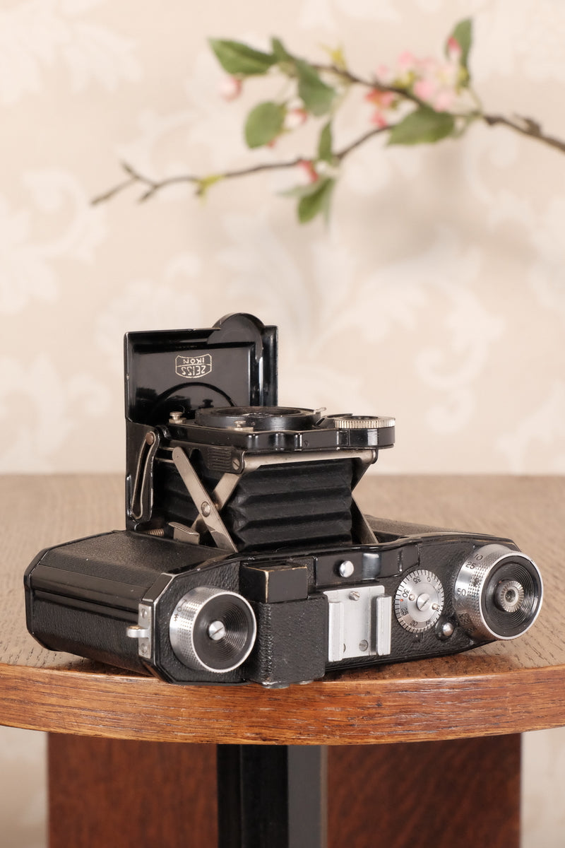 Superb! 1937 Zeiss-Ikon Super Nettel (236/24)  with Original Leather Case, CLA'd, Freshly Serviced! - Zeiss-Ikon- Petrakla Classic Cameras