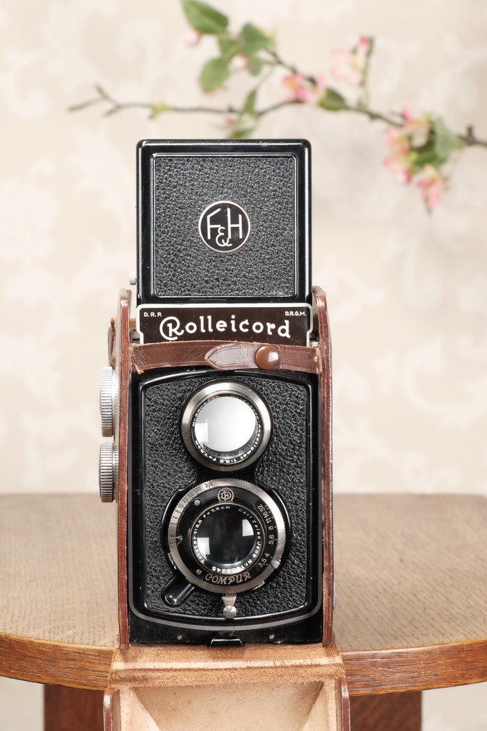 SUPERB! 1936 Rolleicord with leather case. CLA's, Freshly Serviced! - Frank & Heidecke- Petrakla Classic Cameras