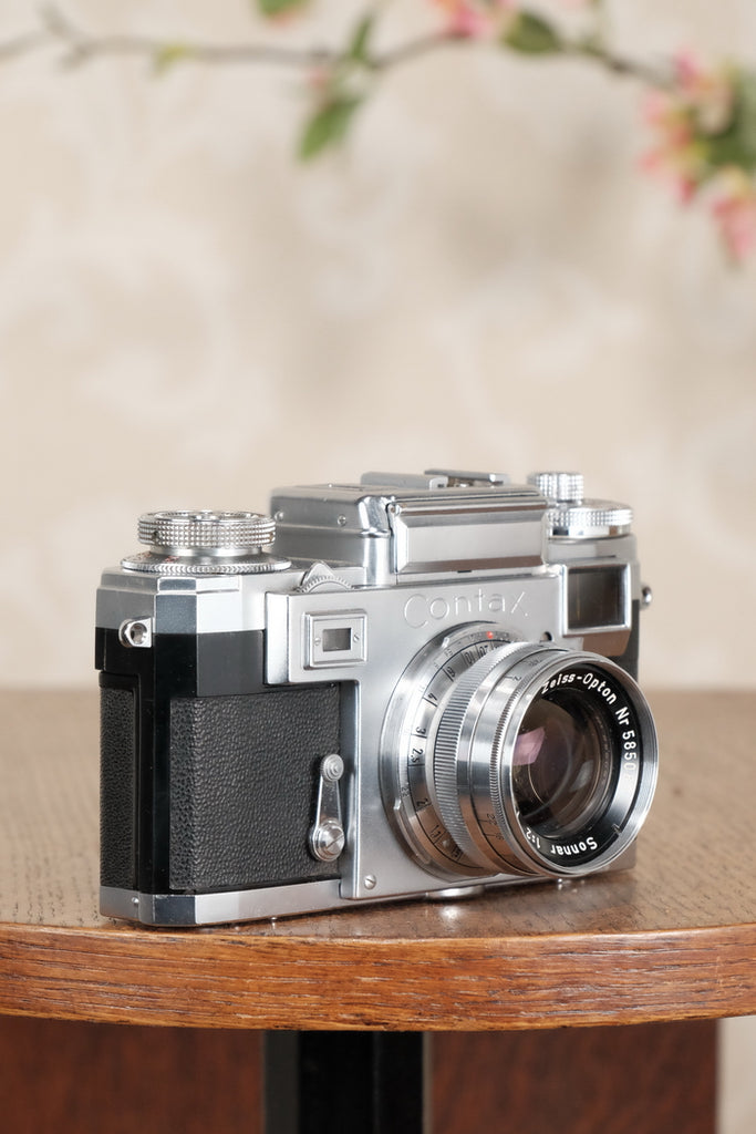 Superb! 1956 Zeiss Ikon Contax IIIa with Zeiss 50mm Sonnar lens, CLA'd,  Freshly Serviced!
