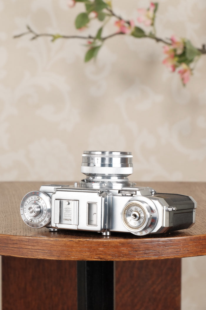 Superb! 1956 Zeiss Ikon Contax IIIa with Zeiss 50mm Sonnar lens, CLA'd, Freshly Serviced! - Zeiss-Ikon- Petrakla Classic Cameras