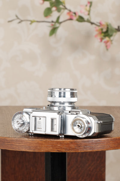 Superb! 1956 Zeiss Ikon Contax IIIa with Zeiss 50mm Sonnar lens, CLA'd, Freshly Serviced! - Zeiss-Ikon- Petrakla Classic Cameras
