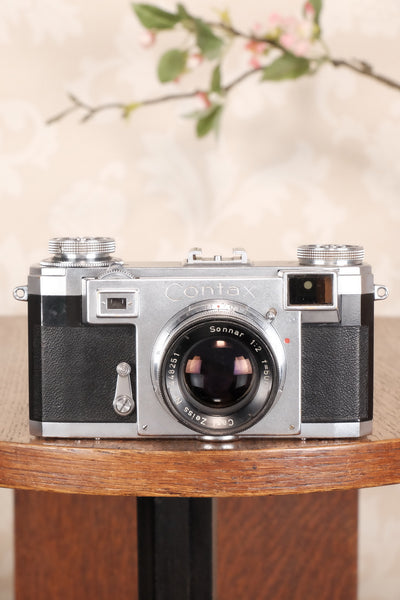 1952 Zeiss Ikon Contax IIa with Lens and Original Leather Case, Freshly serviced, CLA’d - Zeiss-Ikon- Petrakla Classic Cameras