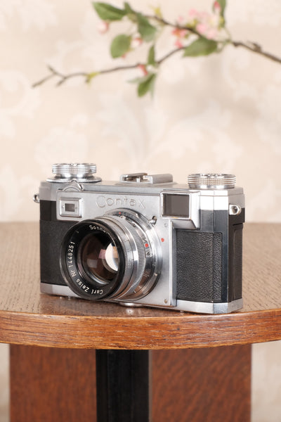 1952 Zeiss Ikon Contax IIa with Lens and Original Leather Case, Freshly serviced, CLA’d - Zeiss-Ikon- Petrakla Classic Cameras