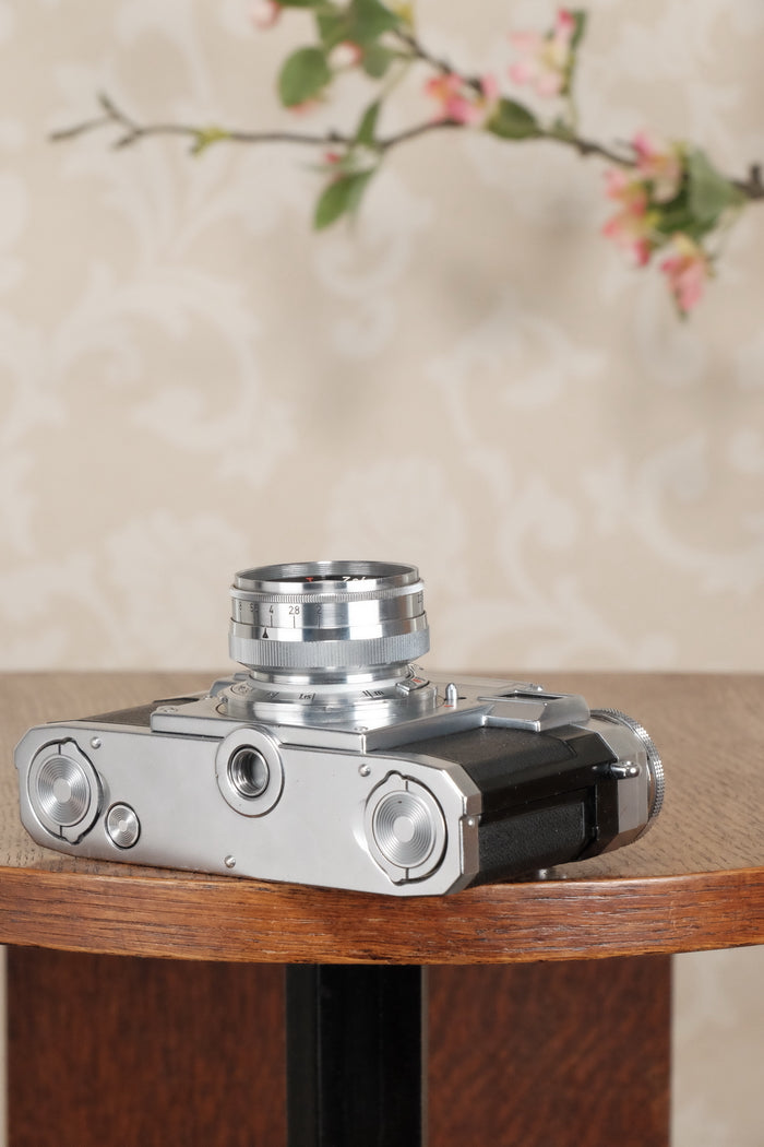Superb! 1956 Zeiss Ikon Contax IIIa with Zeiss 50mm Sonnar lens, CLA'd, Freshly Serviced! - Zeiss-Ikon- Petrakla Classic Cameras