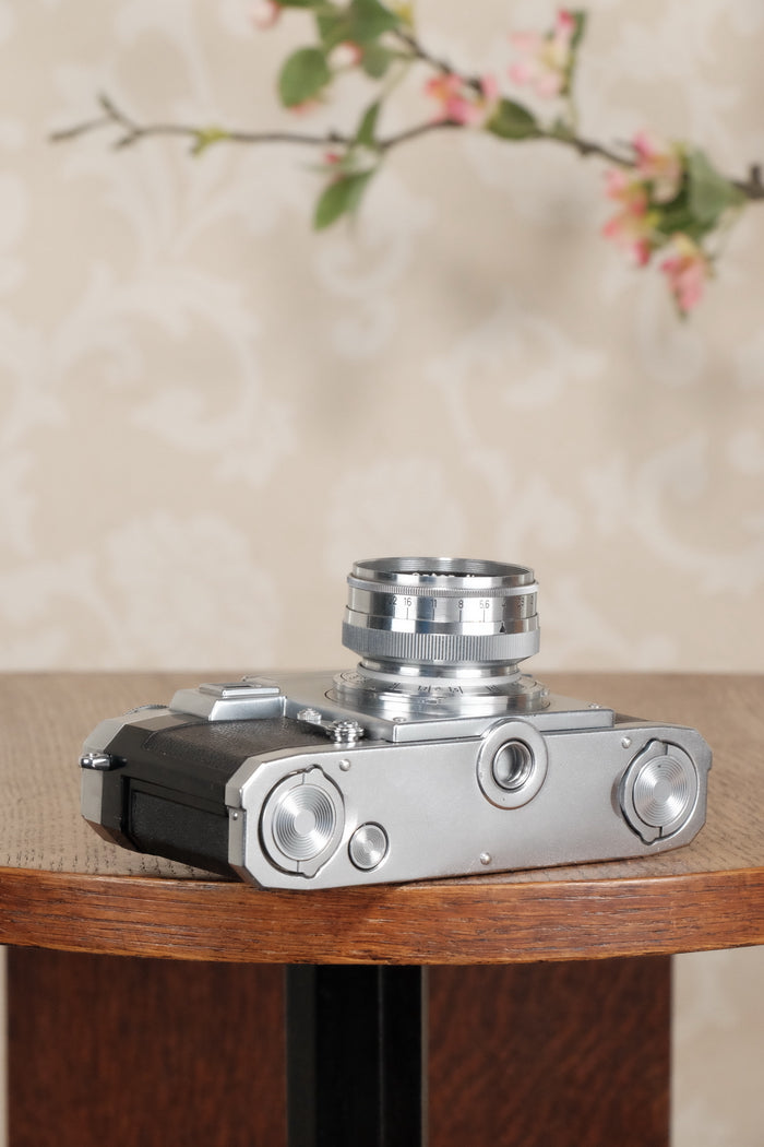 Superb! 1956 Zeiss Ikon Contax IIIa with Zeiss 50mm Sonnar lens, CLA'd, Freshly Serviced! - Zeiss-Ikon- Petrakla Classic Cameras